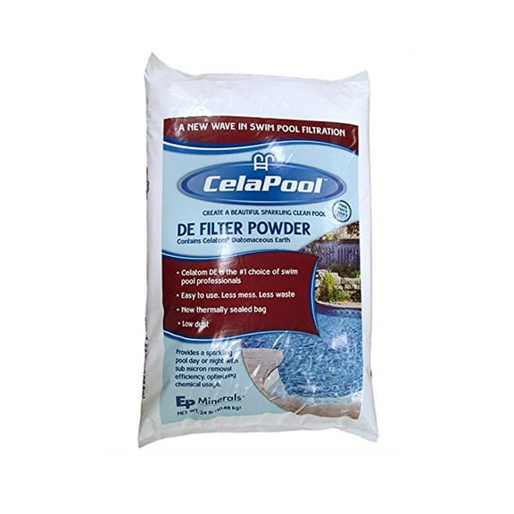CelaPool Low Dust Swimming Pool DE Filter Diatomaceous Earth Powder, 6 Pounds