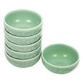 thumbnail image 1 of Celadon Bowl w/ Peony Pattern, Green Valley High-Quality Luxury Kitchen 4.5" Rice Bowl, Plum Green, Pack of 6, 1 of 8