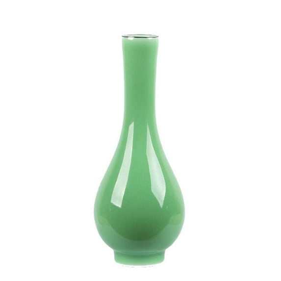 Celadon Vase,Jade Green Porcelain Flower Vase,7.5in/19cm in Height,2 Optional Colors(Green)