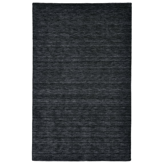 Celano Hand Woven Marled Wool Rug, Black/Dark Gray, 3ft-6in x 5ft-6in Accent Rug