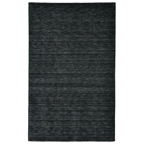 Celano Hand Woven Marled Wool Rug, Black/Dark Gray, 8ft x 11ft Area Rug