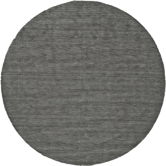 Celano Hand Woven Marled Wool Rug, Charcoal Gray, 8ft x 8ft Round