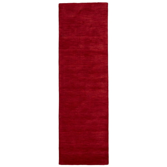 Celano Hand Woven Marled Wool Rug, Deep/Bright Red, 2ft - 6in x 8ft, Runner