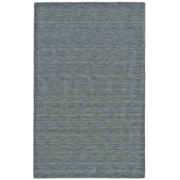 Celano Hand Woven Marled Wool Rug, Dusty Blue, 3ft - 6in x 5ft - 6in Accent Rug