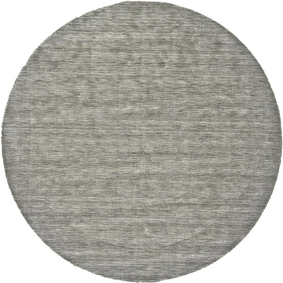 Celano Hand Woven Marled Wool Rug, Light/Warm Gray, 10ft x 10ft Round