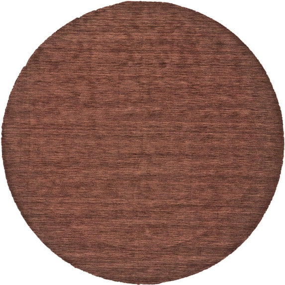 Celano Hand Woven Marled Wool Rug, Rust/Red-Orange, 10ft x 10ft Round
