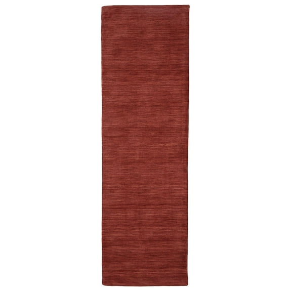 Celano Hand Woven Marled Wool Rug, Rust/Red-Orange, 2ft - 6in x 8ft, Runner