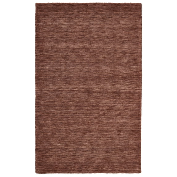 Celano Hand Woven Marled Wool Rug, Rust/Red-Orange, 2ft x 3ft Accent Rug
