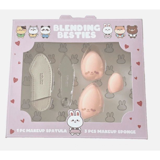 Celavi Blending Besties 1 PC Makeup Spatula & 3 PCS Makeup Sponge SET ROUND