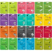 Celavi Korean Face Mask Sheet Set, Essence Facial Sheet Masks, 24 Pack, 6 Formulas