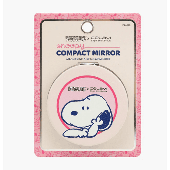 Celavi X Peanuts Snoopy Compact Mirror PINK