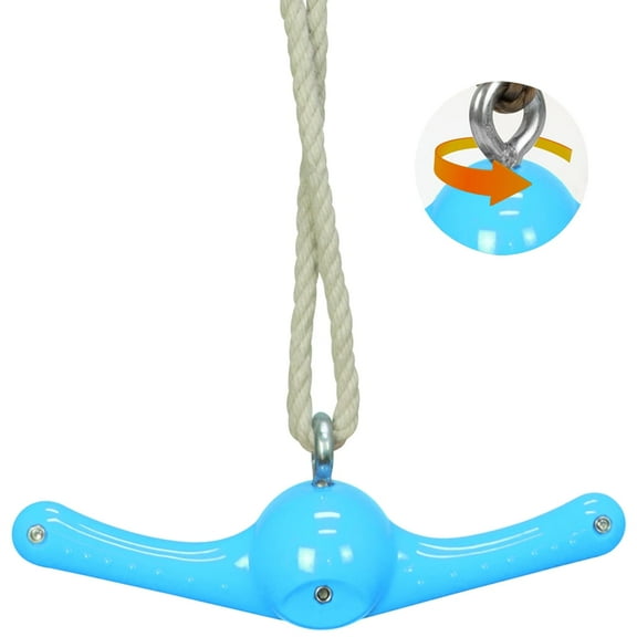 Celawork Blue Ninja-Twister Swing Spins Set, Slackline Attachment, 360° Handle Twists, Spins, and Flips for Ultimate Ninja Adventure, Toys for Playground Backyard, Blue