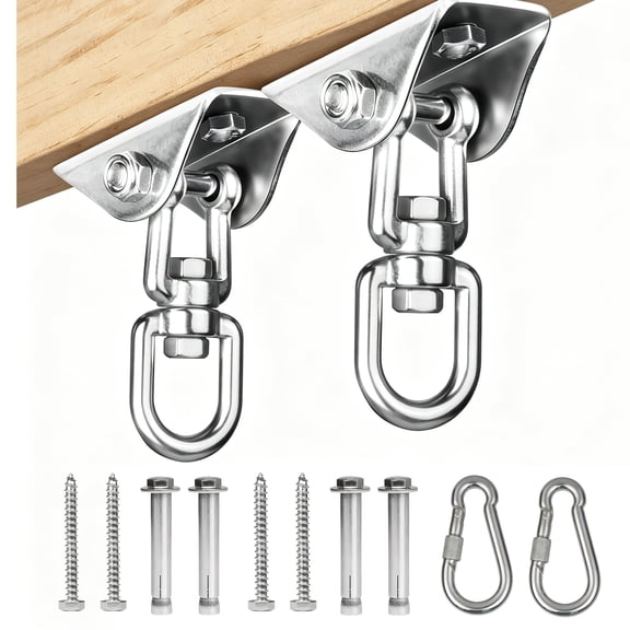 Celawork Heavy Duty Swing Hangers for Wooden Sets, 2PCS White Swing Set Hardware