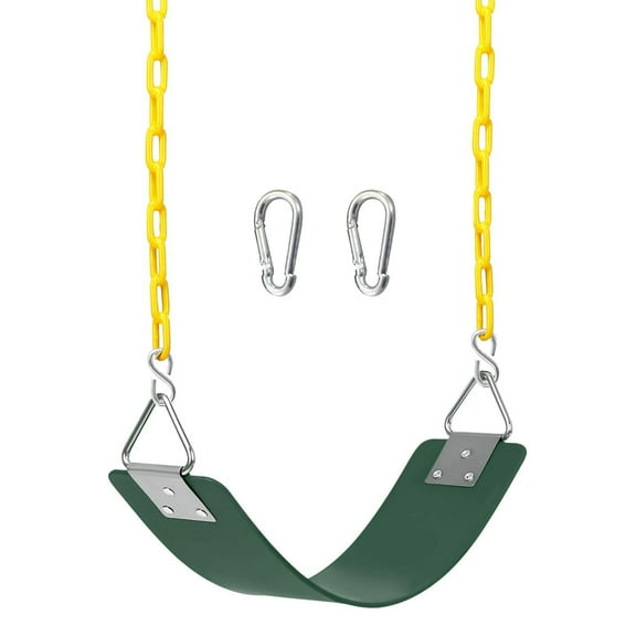 Celawork Heavy Duty Swing Seat, Outdoor Child Board U-Swing, for Children and Adults, Green