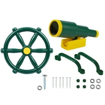 Celawork Playground Accessories for Kids Outdoor Explorer Play Set with Pirate Telescope and Steering Wheel for Outdoor Backyard, Playground Equipment Easy to Set up