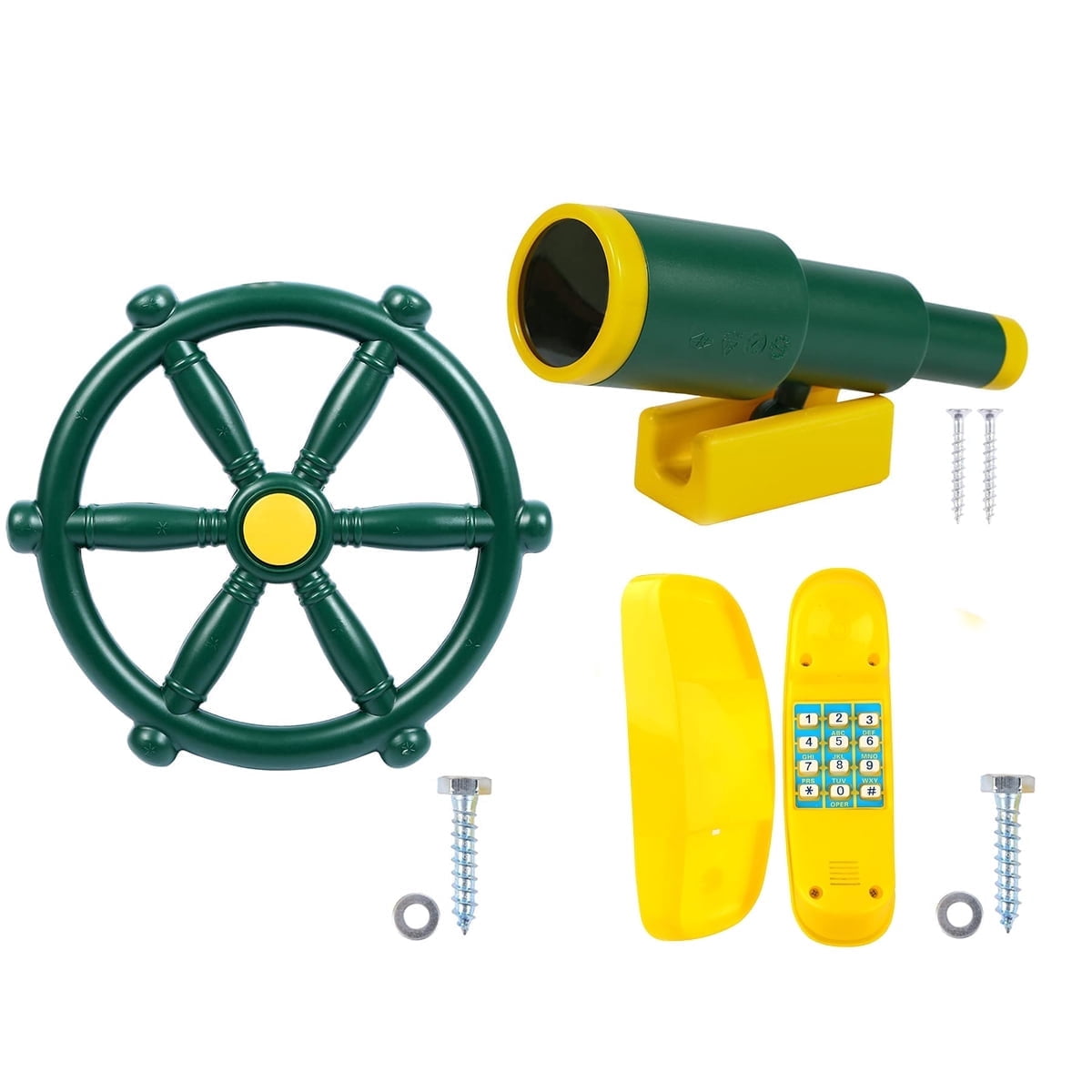 Télescope De Pirate Rétractable Pour Enfants – Rouge Et Jaune – Jeu D'aventure Extérieur
