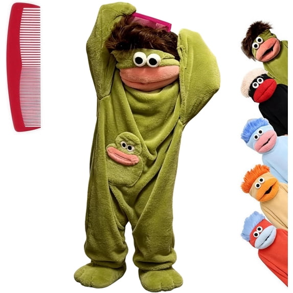 CeleBoo Big Mouth Monster Onesie Silly Monster Onesie Plush Onesie Pajamas Cozy Home Loungewear (No Shoes Included)