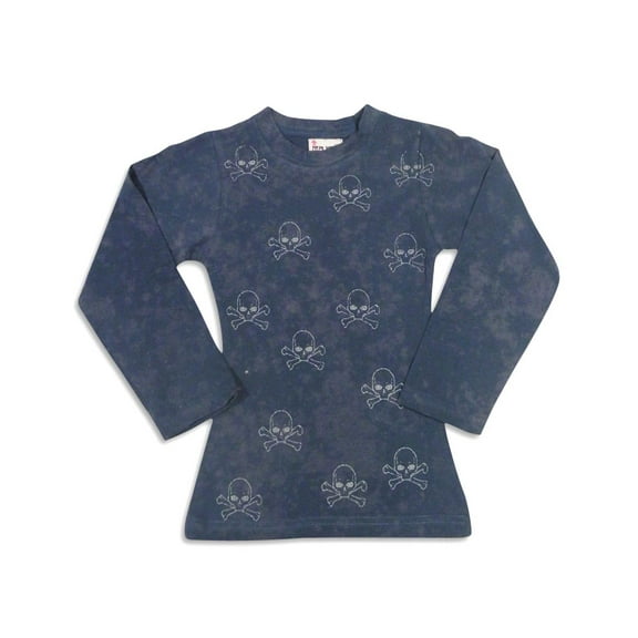 Celeb Kids - Little Girls Long Sleeve Top 26446-4 (navy skulls)