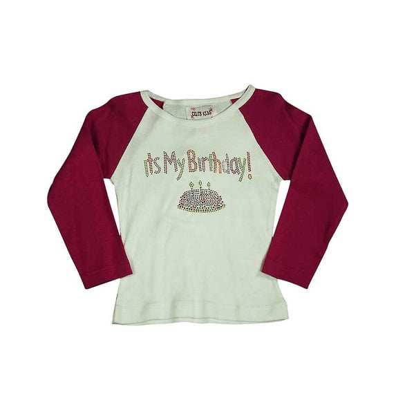 Celeb Kids - Little Girls Long Sleeve Top 37690-4 (fuchsia white)