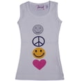 thumbnail image 1 of Celeb Kids - Little Girls Tank Top 29234-4/5 (white icons), 1 of 3