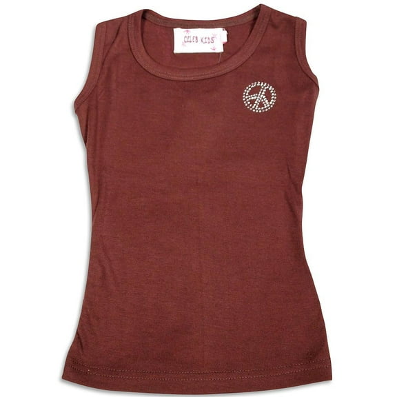 Celeb Kids - Little Girls Tank Top 29240-5 (brown peace)
