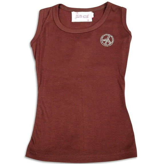 Celeb Kids - Little Girls Tank Top 29240-6 (brown peace)