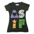 thumbnail image 1 of Celeb Kids by Purple Orchid - Little Girls' Short Sleeve T-Shirt 23108-4 (BLACK), 1 of 3