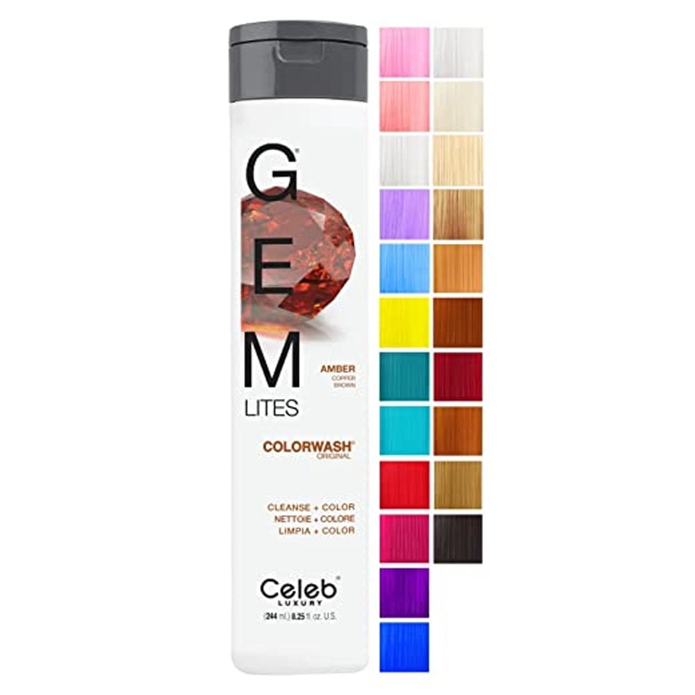 Celeb Luxury Gem Lites Amber Copper Brown Colorwash 8.25 oz