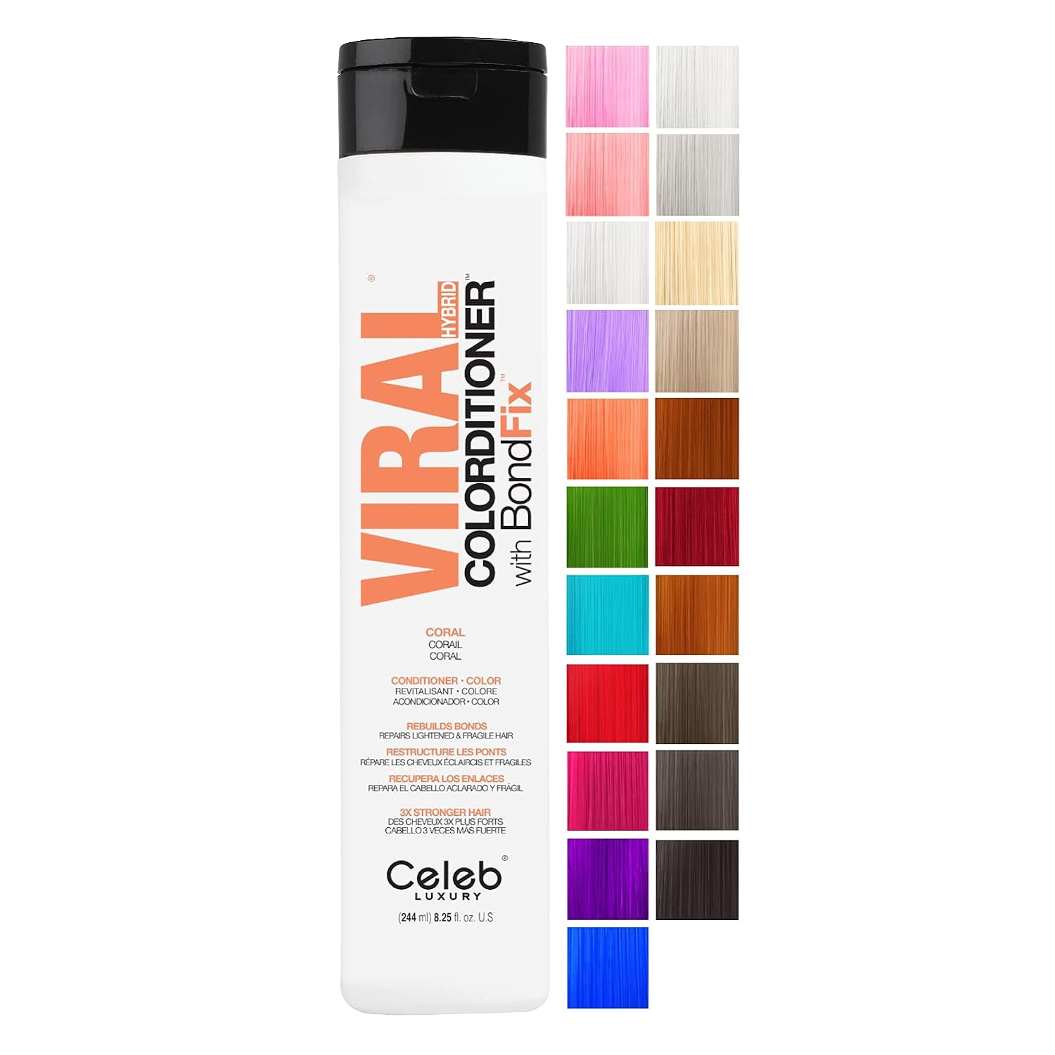 Celeb Luxury Viral Hybrid Coral Colorditioner For Hair Color 244 ml  8.25  oz - Walmart.com