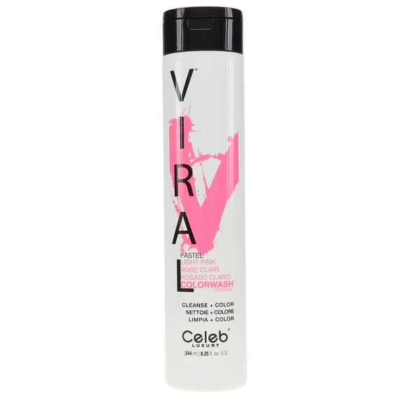 Celeb Luxury Viral Pastel Light Pink Colorwash Shampoo 8.25 oz