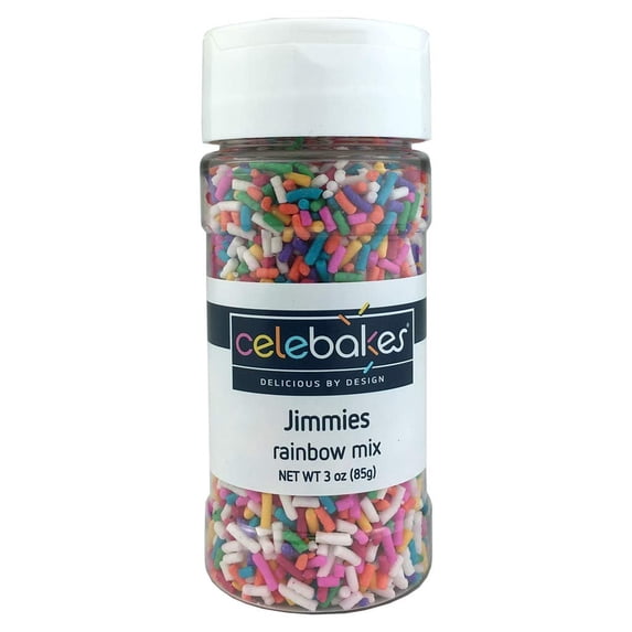 Celebakes By CK Products Jimmies Decorating Sprinkles, Rainbow, 3oz