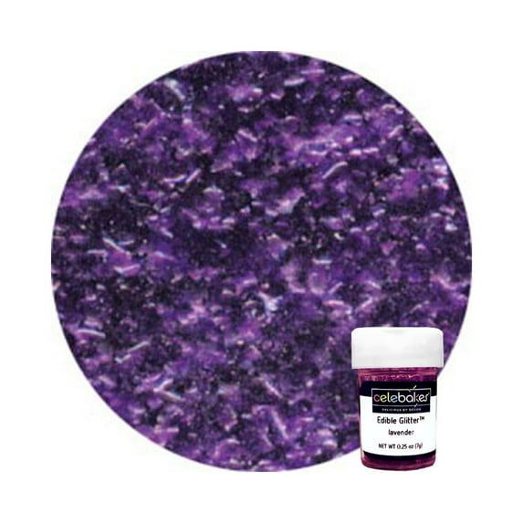 Celebakes Edible Decroating Glitter, Lavender, .25oz
