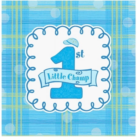 Celebrate 1 First Birthday Little Champ 3-Ply Lunch Napkins 16 Per Pack