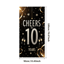 Celebrate 10 Years Anniversary Banner Cheers Party Backdrop Background Decorations Event Supplies Photography Props Decors