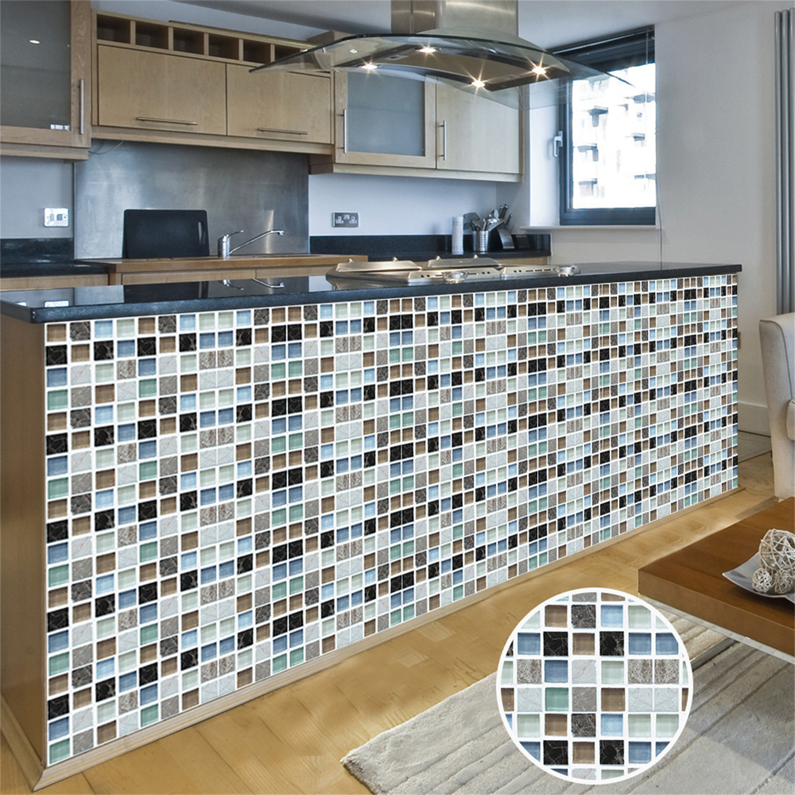 Celebrate 1Set 10Pc Self Adhesive Tile 3D Sticker Kitchen Bathroom Wall ...