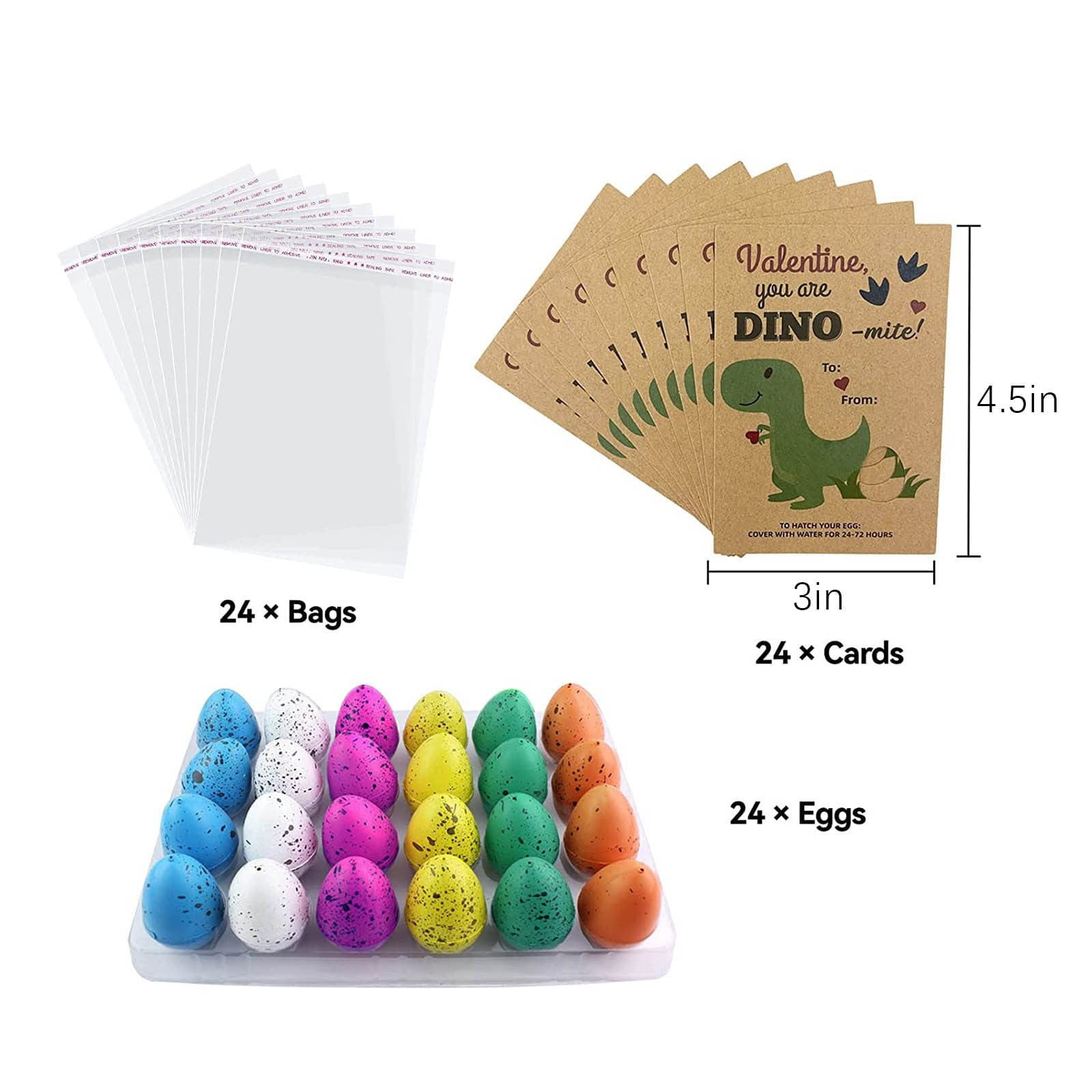 Celebrate 24 Packs Valentines Cards With Dinosaur Egg Hatching Bulk ...