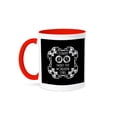 thumbnail image 1 of 3drose, Celebrate 25 Wonderful Years- Art Deco Design in Black and White, 11oz Two-tone Red Mug, 1 of 6