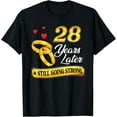 thumbnail image 1 of Celebrate 28 Years Of Marriage! 28th Wedding Anniversary T-Shirt, 1 of 4