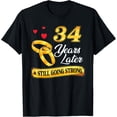 thumbnail image 1 of Celebrate 34 Years Of Marriage! 34th Wedding Anniversary T-Shirt, 1 of 4