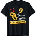 thumbnail image 1 of Celebrate 9 Years Of Marriage! 9th Wedding Anniversary T-Shirt, 1 of 4