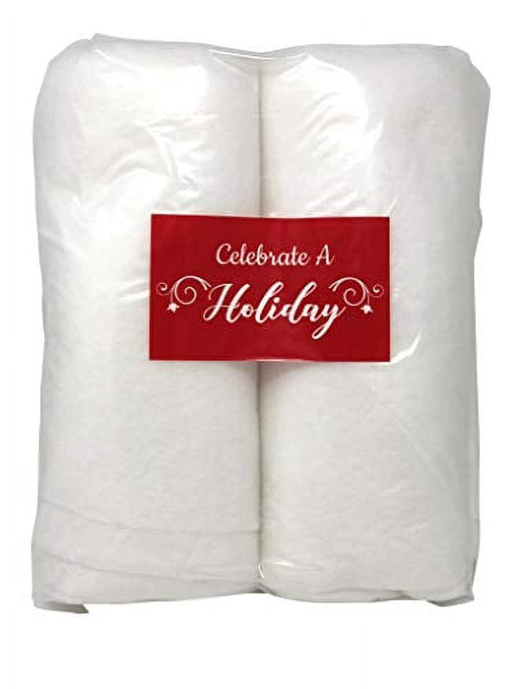 Celebrate Holiday Large Christmas Snow Roll 2 Packs of 3x8ft Artificial Snow Blanket Walmart