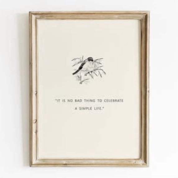 Celebrate A Simple Life Quote Poster, 16x24 UNFRAMED