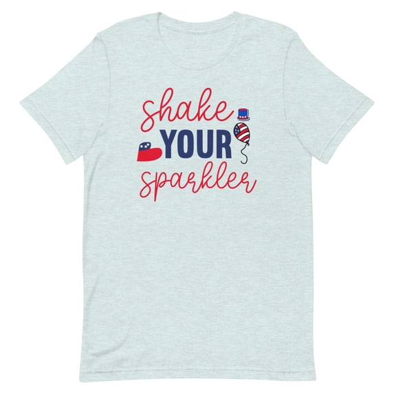 Celebrate American Patriotism with Style Shirt (Heather Prism Ice Blue, XL)