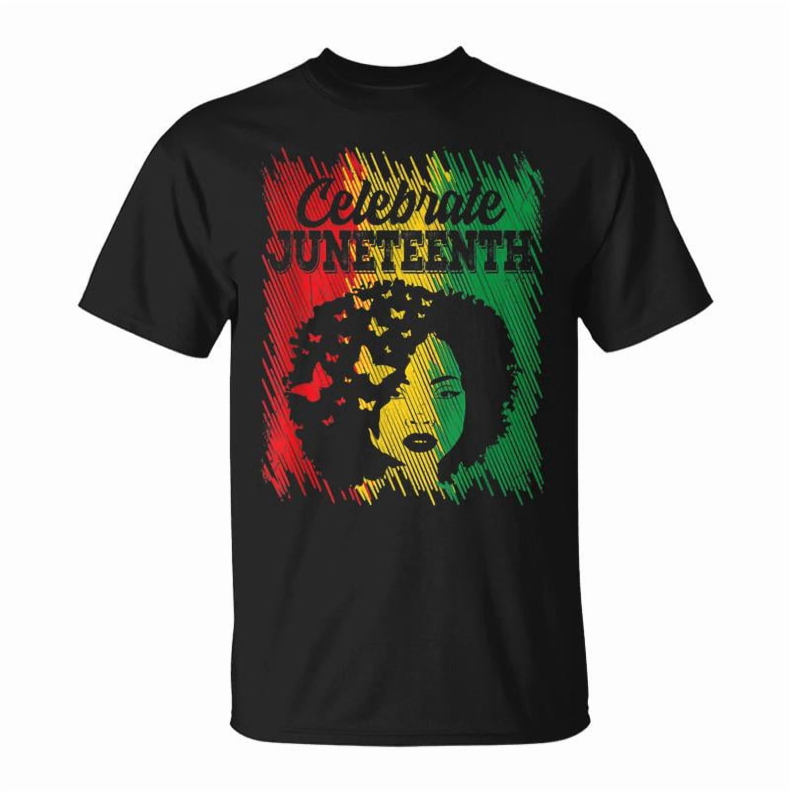 Celebrate Black Freedom Junenth Black History Afro Women TShirt ...