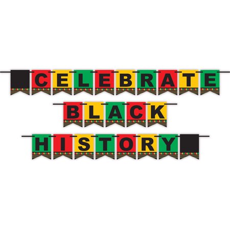 Beistle Celebrate Black History Party Streamers - 10' - Club Pack of 12