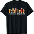 thumbnail image 1 of Celebrate Diversity Craft Beer Drinking Women T-Shirt Black X-Large, 1 of 3