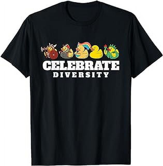 Celebrate Diversity Duckling Bath Duck Rubber Duckie T-Shirt - Walmart.com