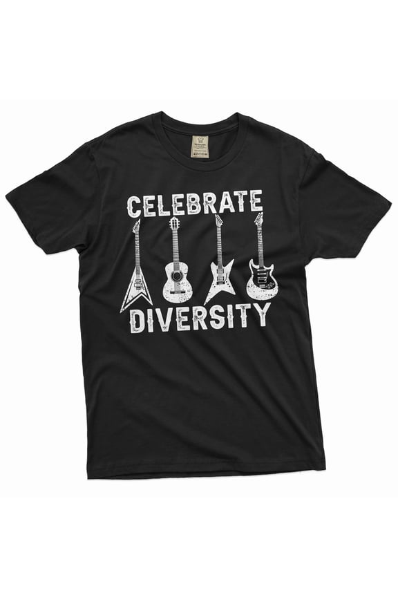 Celebrate Diversity Guitar Shirt Music Lover Gift for Guitarist Shirt Electric Guitar Player tee