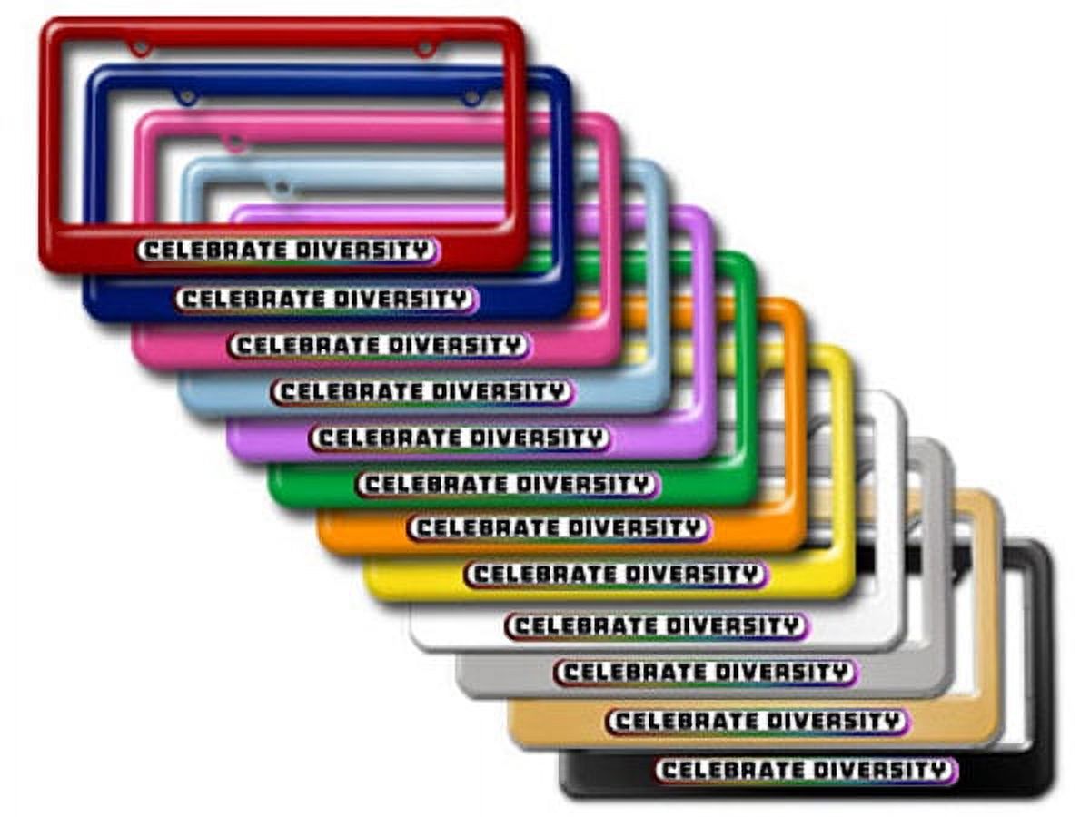 Celebrate Diversity - Rainbow License Plate Frame - Walmart.com
