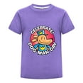 thumbnail image 1 of Celebrate Dog Man Day Kids T-Shirt – Boys Girls Celebration Badge Tee Top with Comic Style Design, 1 of 4
